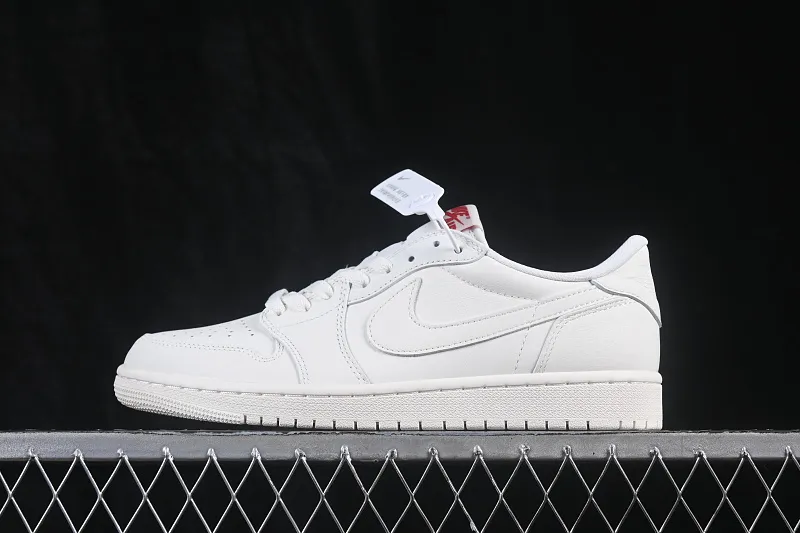 All categories Air Jordan Jordan series basketball shoes Air Jordan 1 Low Air Jordan 1 Retro Low OG "Sail and University Red" AJ1 Joe 1 rice white low-top retro culture basketball shoes HQ6998-100
